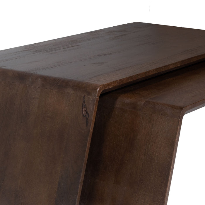 Giga Meubel - Salontafel Bruin Set van 2 - Mangohout - 115x50x34cm