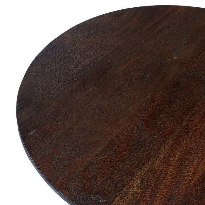 Giga Meubel - Bijzettafel Ø50cm Bruin - Hout