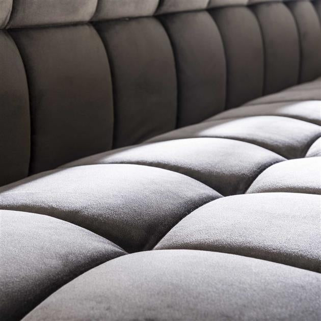 Giga Meubel - Eetkamerbank Velvet Antraciet - 180x59x84cm