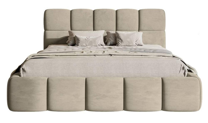 NADUVI Collection Bedframe Chloe velvet 160 x 200 met