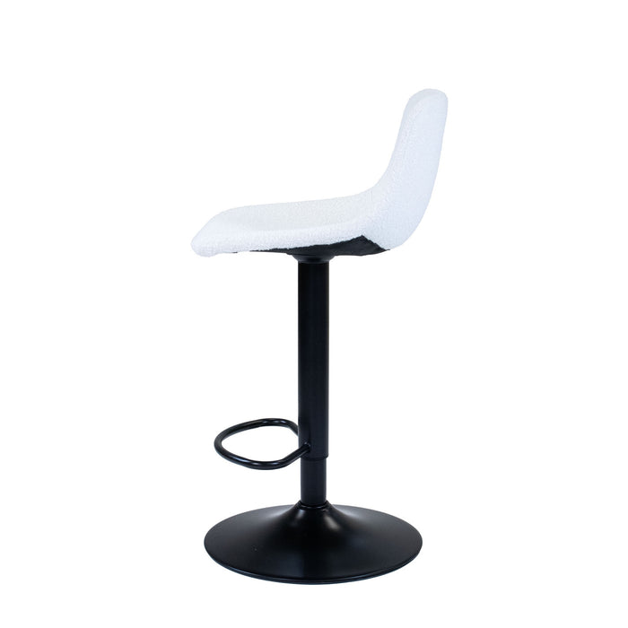 Giga Meubel - Barkruk Beige Bouclé - Hugo - Set van 2