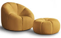 NADUVI Collection Fauteuil met poef Plush