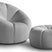 NADUVI Collection Fauteuil met poef Plush