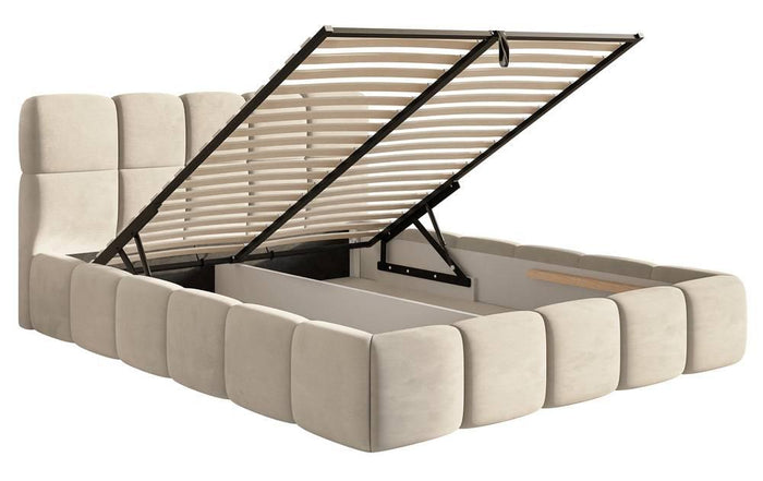 NADUVI Collection Bedframe Chloe velvet 160 x 200 met