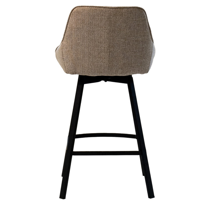 Giga Meubel - Barstoel Stof Taupe - Zithoogte	65cm - Roos - Set van 2