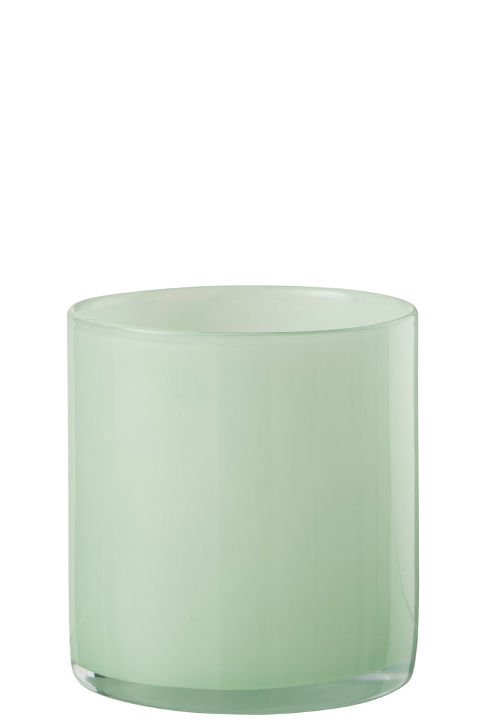 J-Line windlicht Jade - glas - lichtgroen - medium