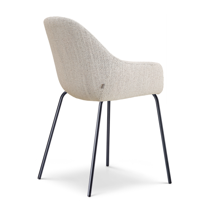 Nolon Nora-Mae Eetkamerstoel Beige Gemêleerd - Armleuning - Zwarte