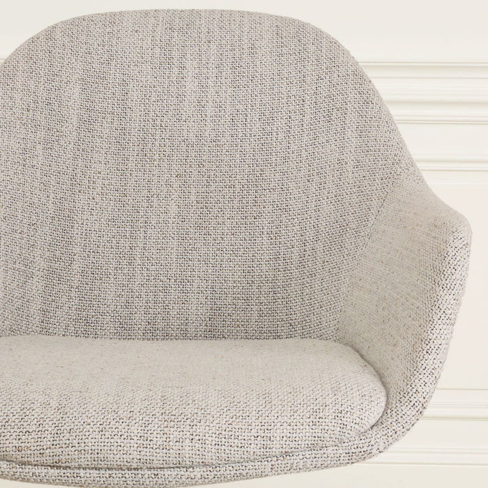 Nolon Nora-Mae Eetkamerstoel Beige Gemêleerd - Armleuning - Zwarte