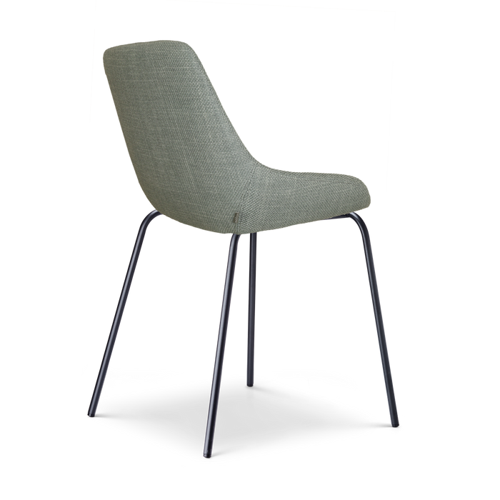 Nolon Nora-Isa Eetkamerstoel Saliegroen - Stof - Zwart Onderstel