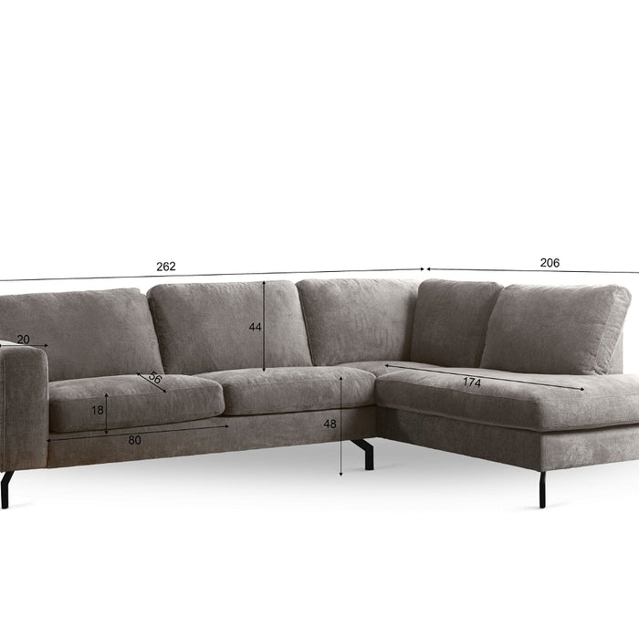 Giga Meubel - 3-Zits Hoekbank Perfect Harmony Champagne Rechts