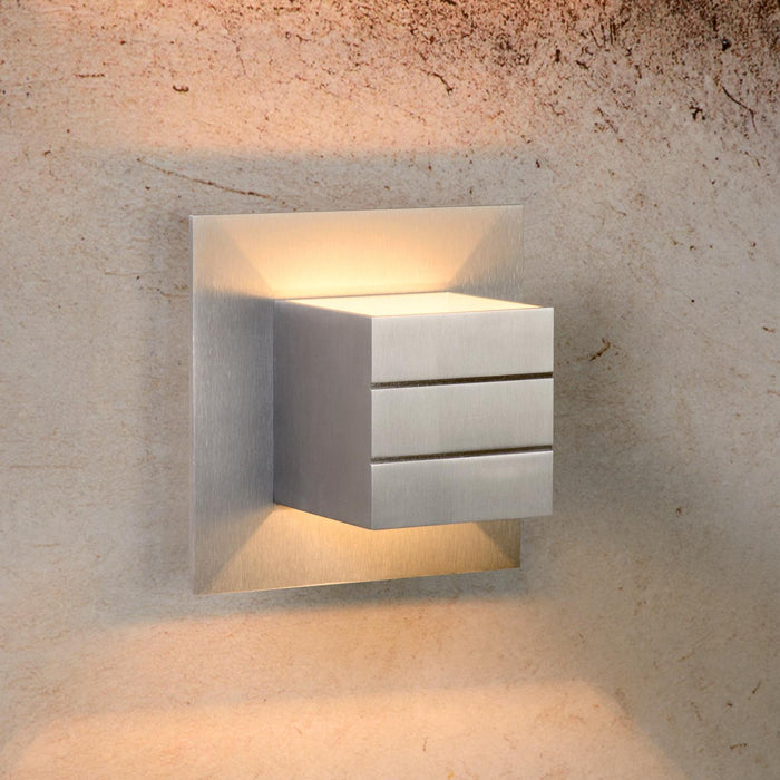 Lucide BOK Wandlamp - Mat chroom