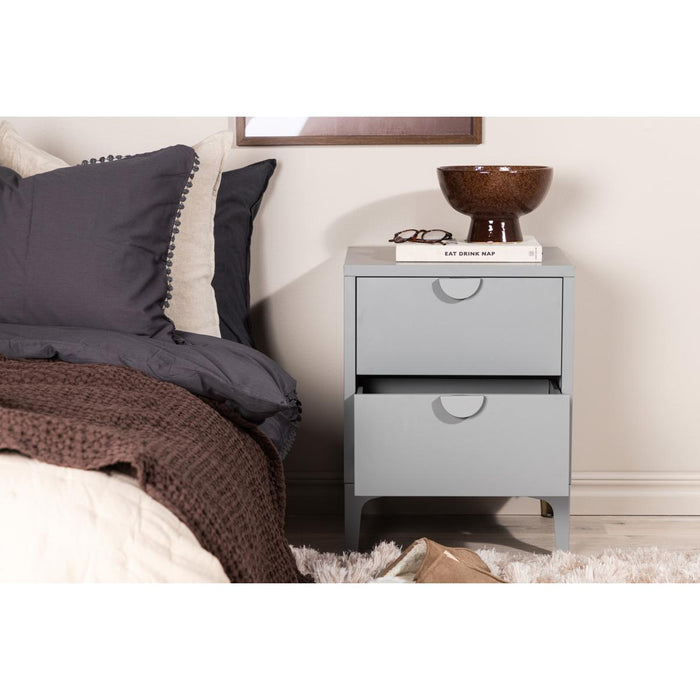 Svea - Salvo nachtkastje - 2 laden - grijs