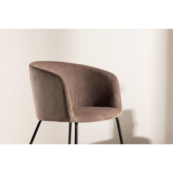 Svea - Tiro eetkamerstoel - ribstof - bruin