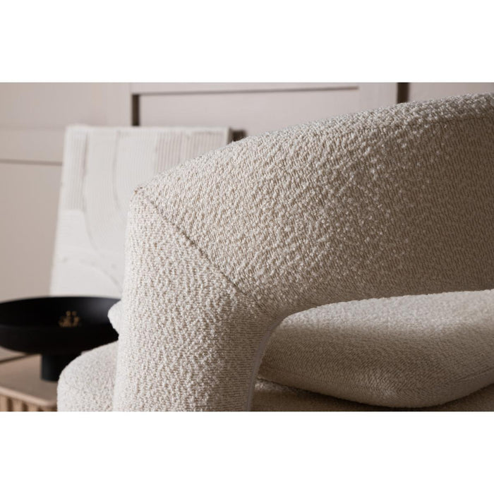 Svea - Teno draaibare fauteuil - boucle - wit
