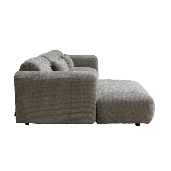 Giga Meubel - Chaise Longue Bank Taupe - Ottomane Links - Dijon