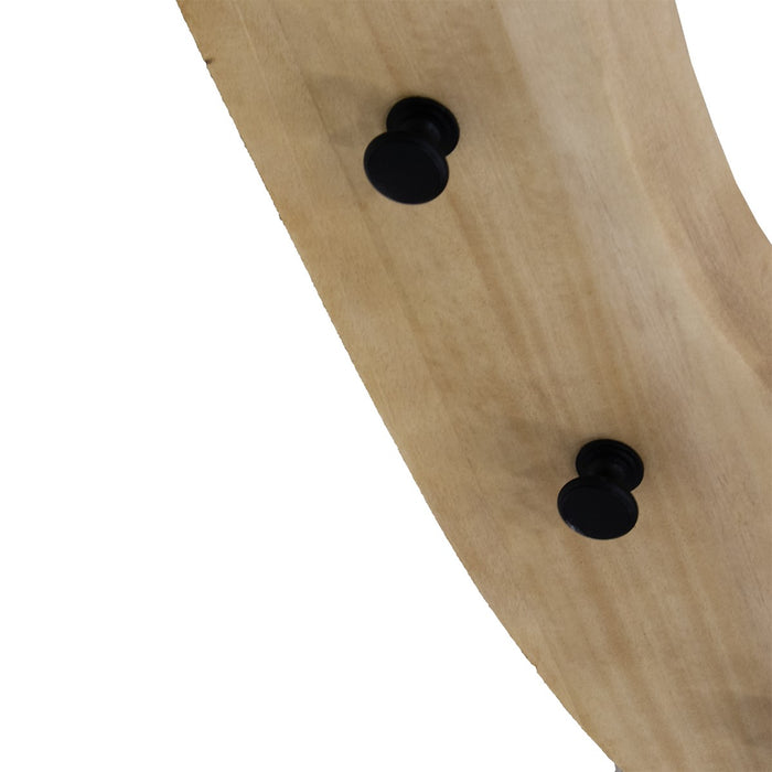 Giga Meubel - Kapstok Naturel Mangohout - 6 Haken - 100cm - Mirthe