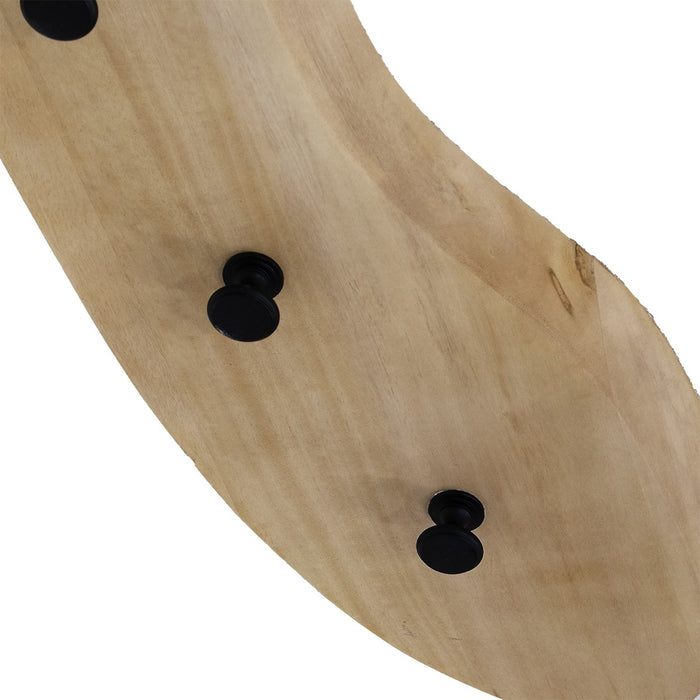 Giga Meubel - Kapstok Naturel Mangohout - 6 Haken - 100cm - Mirthe