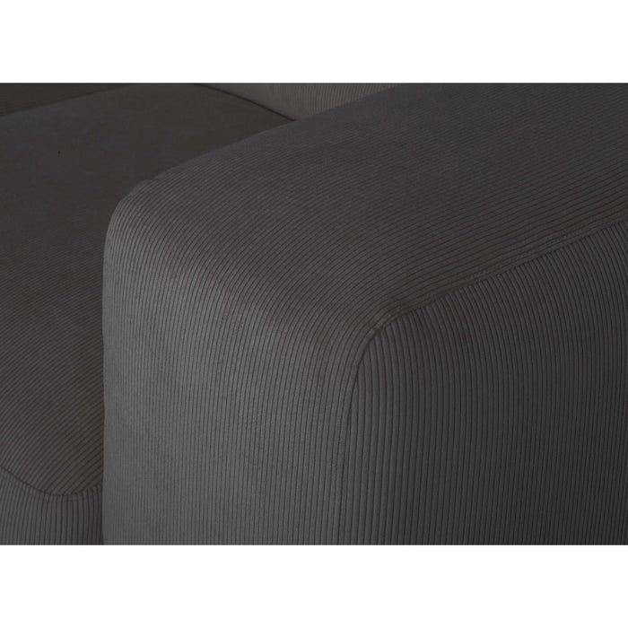 by fonQ Wonder 4-zits Hoekbank met Chaise Longue Links XL - Rib - Antraciet