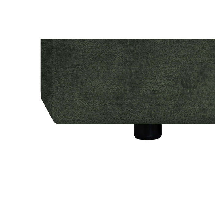 by fonQ Plume 3-zits Hoekbank met Chaise Longue Rechts - Chenille -  Donkergroen