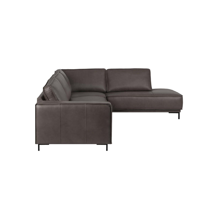 by fonQ Brisk Hoekbank Rechts - Buffelleer - Donkerbruin