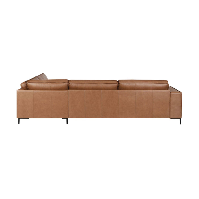 by fonQ Brisk Hoekbank Rechts - Buffelleer - Cognac