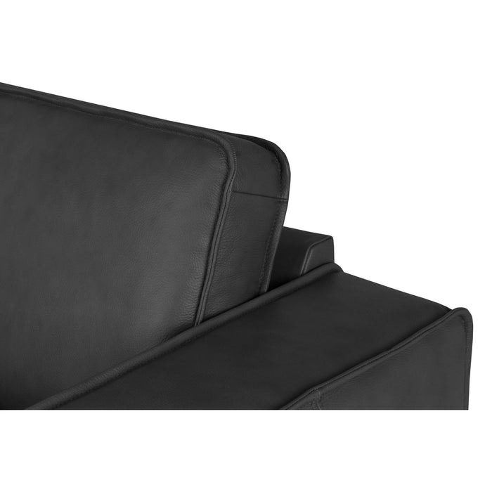 by fonQ Brisk Hoekbank met Chaise Longue Links - Buffelleer - Zwart