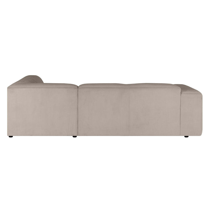 by fonQ Wonder 4-zits Hoekbank Rechts - Open Eind - Rib - Beige