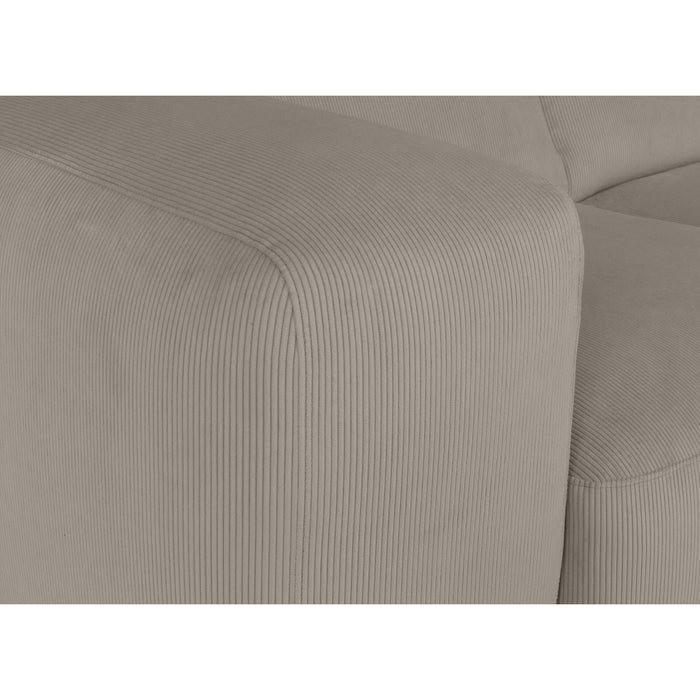 by fonQ Wonder 4-zits Hoekbank Rechts - Open Eind - Rib - Beige