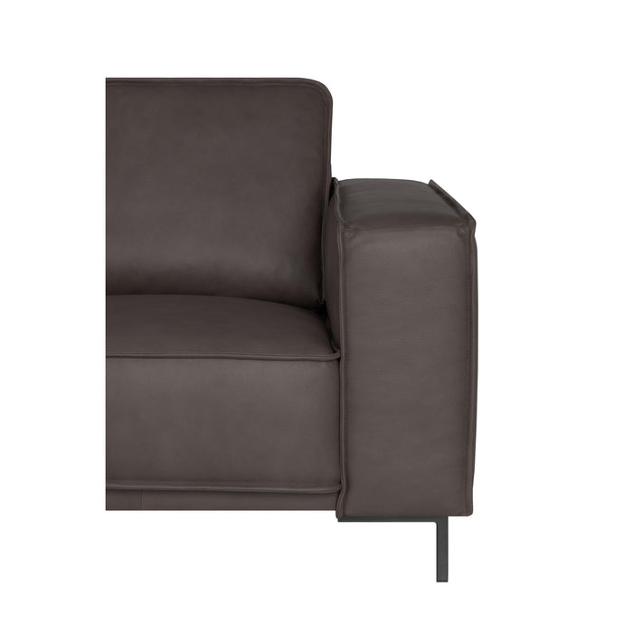 by fonQ Brisk Hoekbank Links - Buffelleer - Donkerbruin