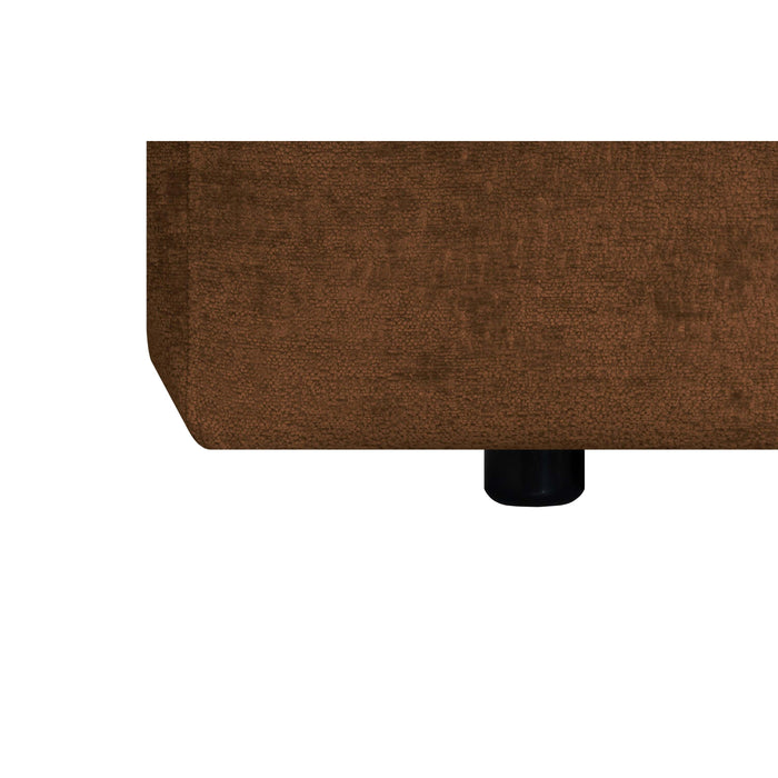 by fonQ Plume 3-zits Hoekbank met Chaise Longue Rechts - Chenille - Cognac