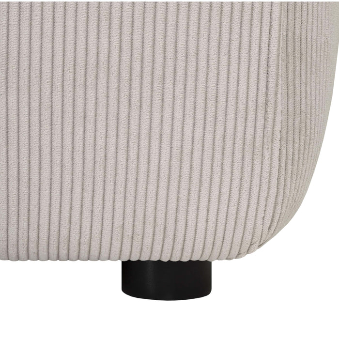 by fonQ Wonder 5-zits Hoekbank met Chaise Longue Links - Rib - Zand