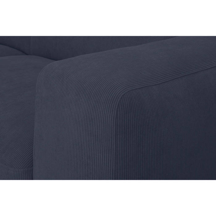 by fonQ Wonder 5-zits Hoekbank met Chaise Longue Links - Rib - Navy