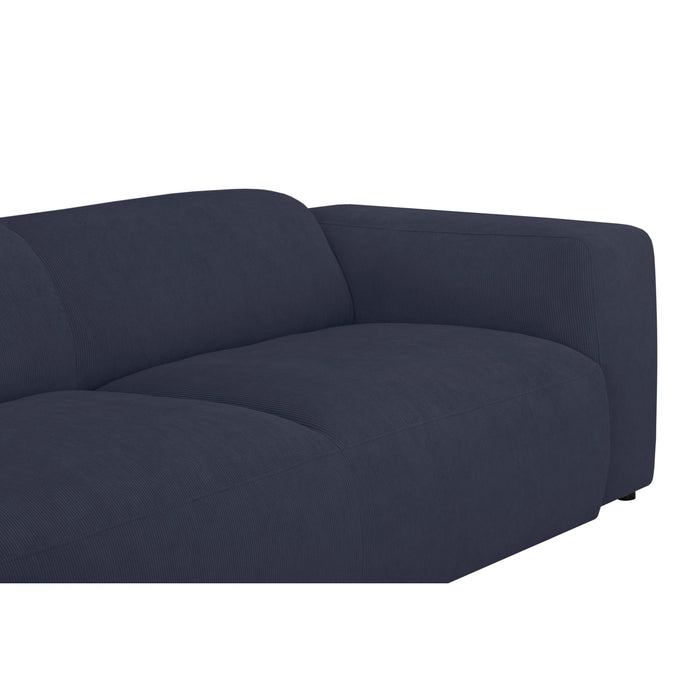 by fonQ Wonder 5-zits Hoekbank met Chaise Longue Links - Rib - Navy
