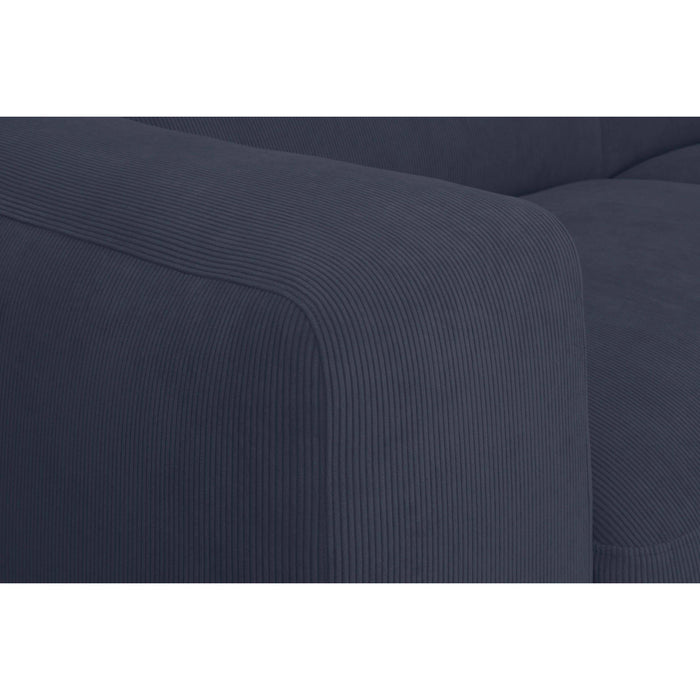 by fonQ Wonder 3-zits Hoekbank met Chaise Longue XL Rechts - Rib - Navy