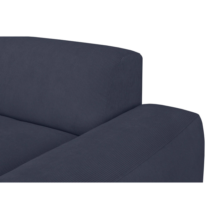 by fonQ Wonder 3-zits Hoekbank met Chaise Longue XL Rechts - Rib - Navy