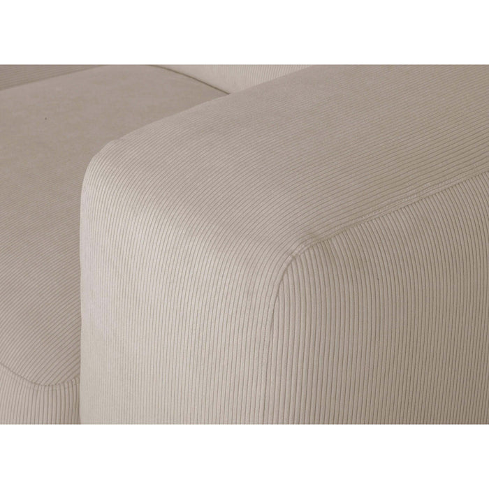 by fonQ Wonder 4-zits Hoekbank met Chaise Longue Links XL - Rib - Beige