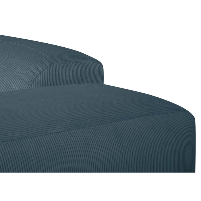 by fonQ Wonder 4-zits Hoekbank met Chaise Longue Links XL - Rib - Navy