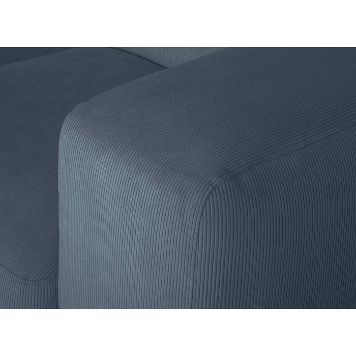 by fonQ Wonder 4-zits Hoekbank met Chaise Longue Links XL - Rib - Navy