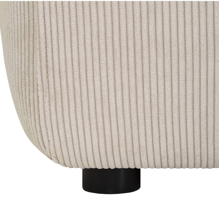 by fonQ Wonder 5-zits Hoekbank Links - Open Eind - Rib - Beige