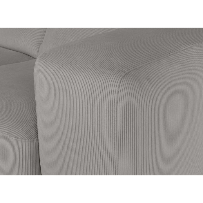 by fonQ Wonder 4-zits Hoekbank  Links - Rib - Grijs