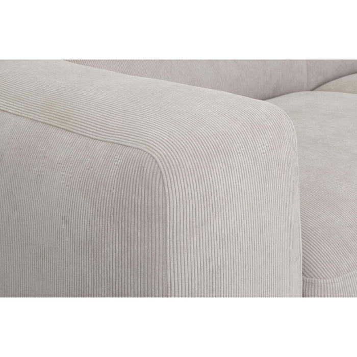 by fonQ Wonder 5-zits Hoekbank Links - Open Eind - Rib - Zand