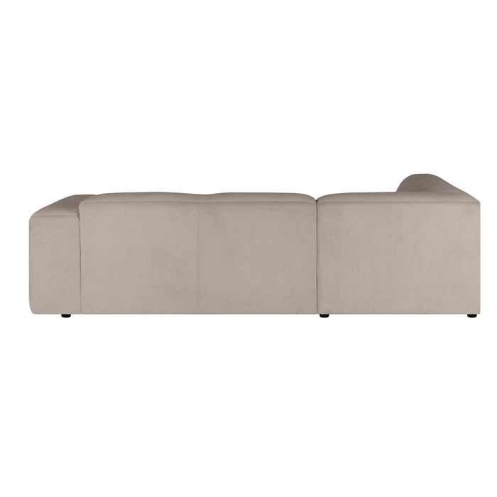 by fonQ Wonder 4-zits Hoekbank Links - Open Eind - Rib - Beige