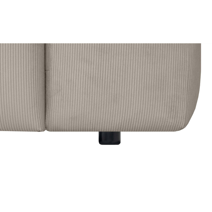 by fonQ Wonder 4-zits Hoekbank Links - Open Eind - Rib - Beige