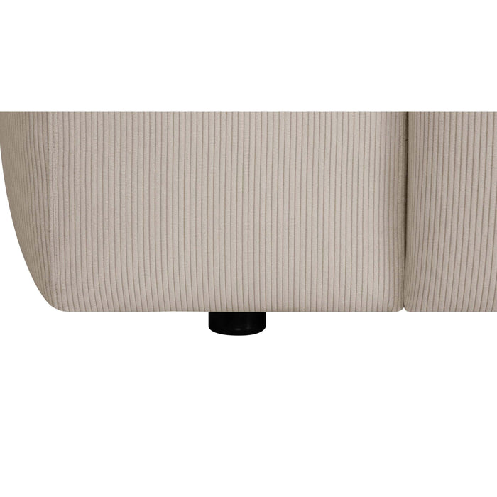 by fonQ Wonder 4-zits Hoekbank met Chaise Longue Rechts - Rib - Beige