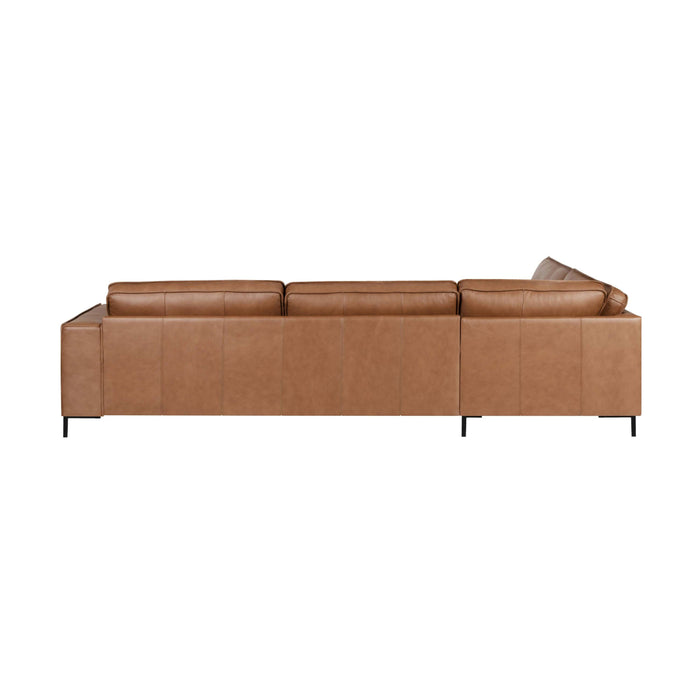 by fonQ Brisk Hoekbank Links - Buffelleer - Cognac