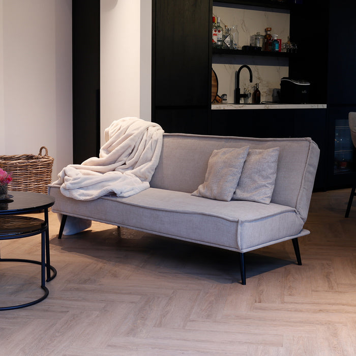 Giga Meubel - Slaapbank Beige 180cm - Metaal & Stof - Bank Mali