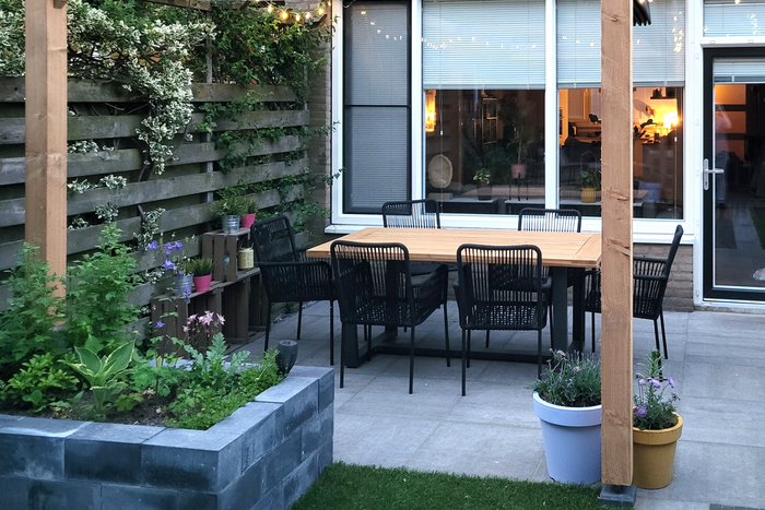 VDG Denver Rope stapelbare tuinstoel - Zwart