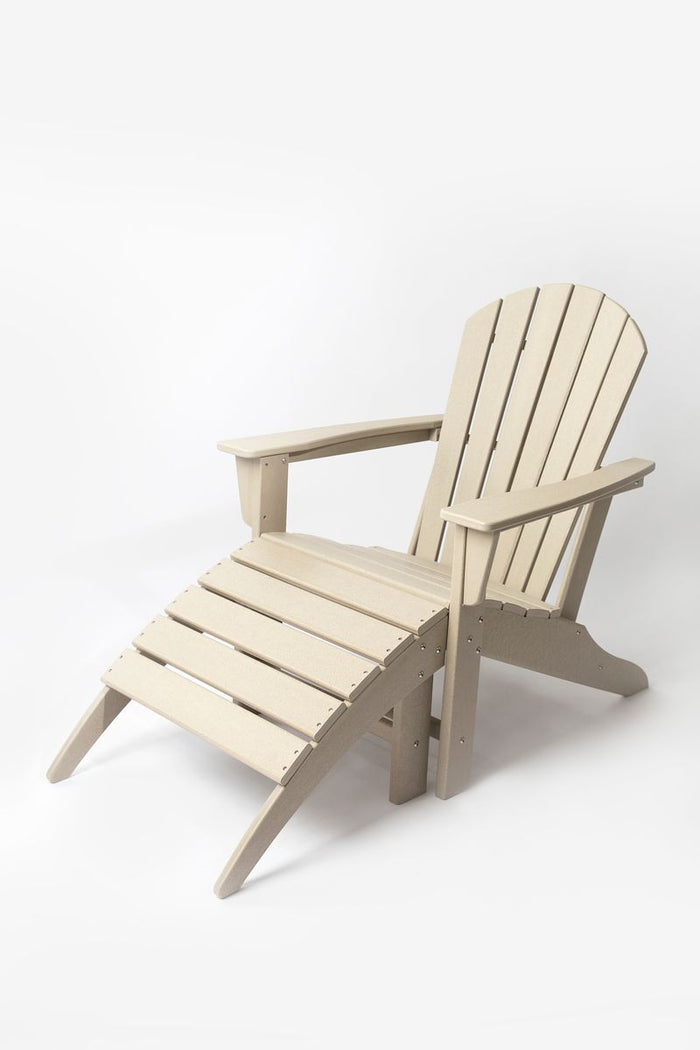 Sissy-Boy Lichtbruine fanback chair voetenbankje