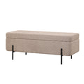 Giga Meubel - Opbergbank Bouclé Taupe 110cm - Japandi - Jari