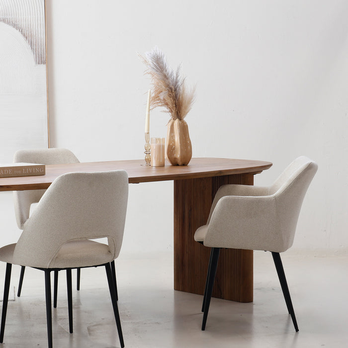 Giga Meubel - Eettafel Ovaal Naturel - 250cm - Mangohout - Aya